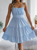 Smocked Back Tiered Cami Dress - Trendsi - Flyclothing LLC