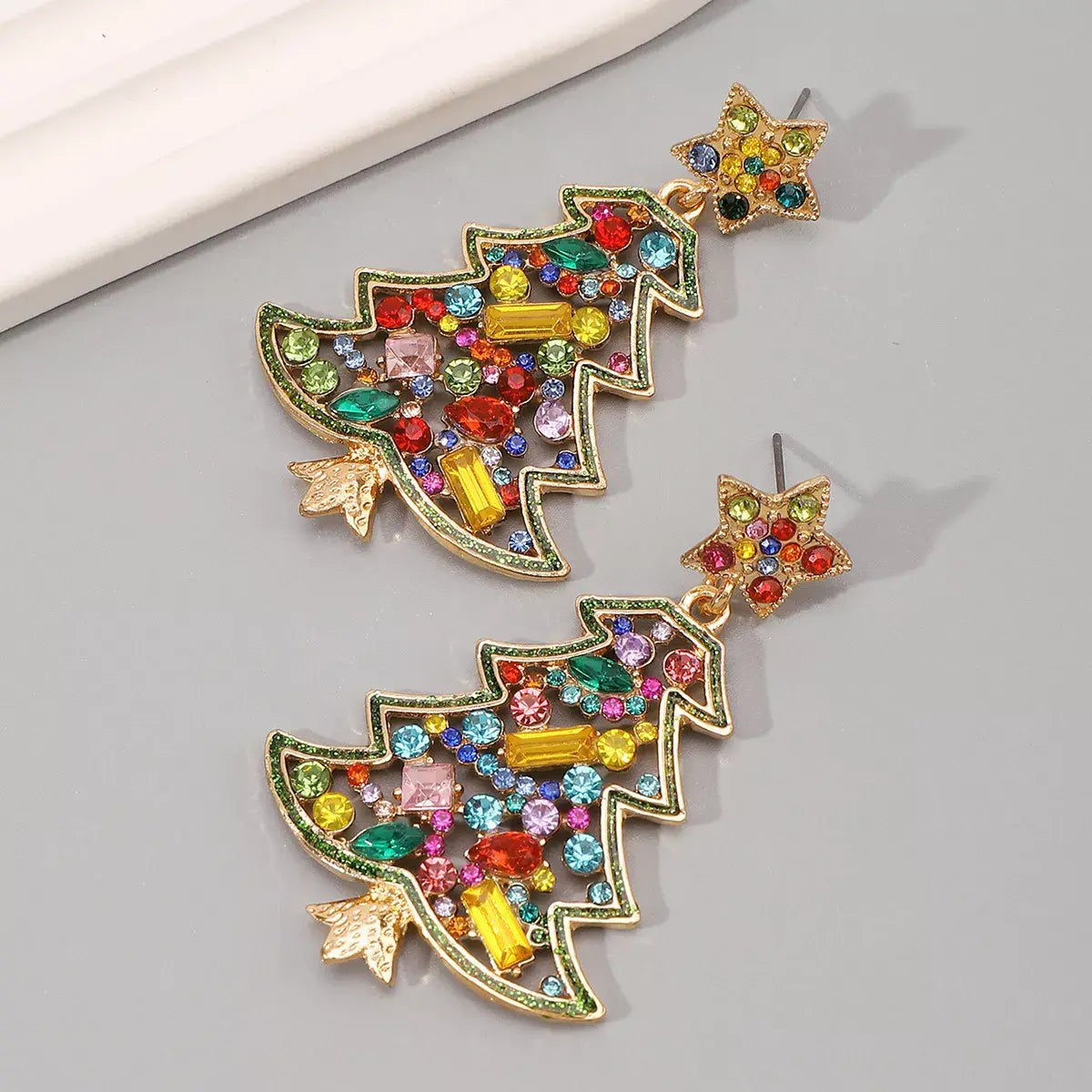 Christmas Tree Dangle Earrings - Trendsi - Flyclothing LLC