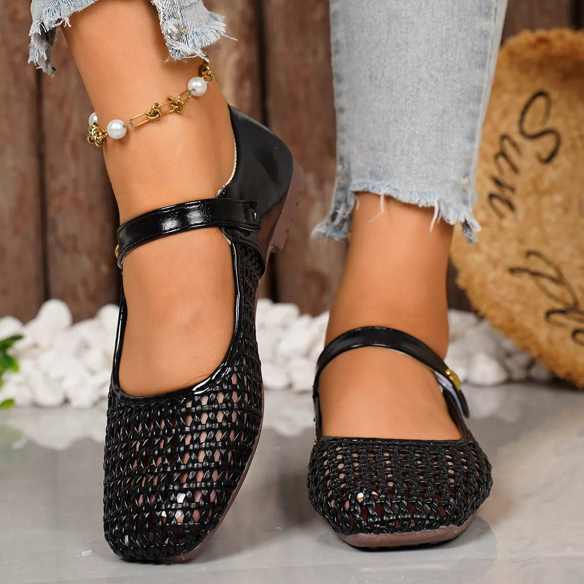 Square Toe Slip-Ons - Trendsi - Flyclothing LLC