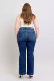 Judy Blue Full Size High Rise Flare Jeans with Pockets Plus Size - Trendsi