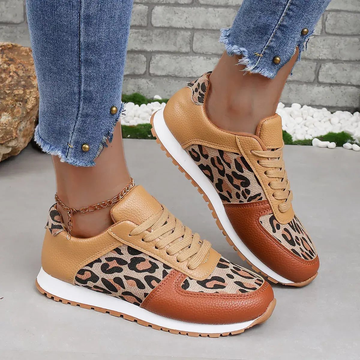 Leopard Print Casual Sneakers - Trendsi - Flyclothing LLC