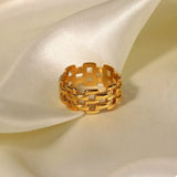 18K Gold-Plated Cutout Ring - Trendsi - Flyclothing LLC