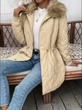 Drawstring Snap Down Long Sleeve Outerwear - Trendsi