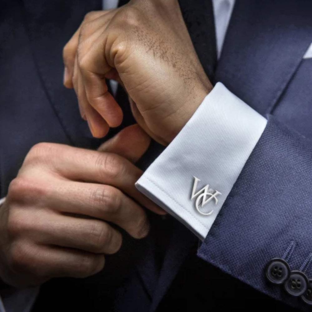 Handmade Frosted Personalized Name Abbreviation Metal Cufflinks - My Store - Flyclothing LLC