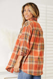 Mandy Plaid Dropped Shoulder Shirt - Trendsi - Flyclothing LLC