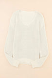 V-Neck Drop Shoulder Sweater - Trendsi - Flyclothing LLC