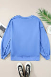 Exposed Seam Star Long Sleeve Sweatshirt - Trendsi - Flyclothing LLC