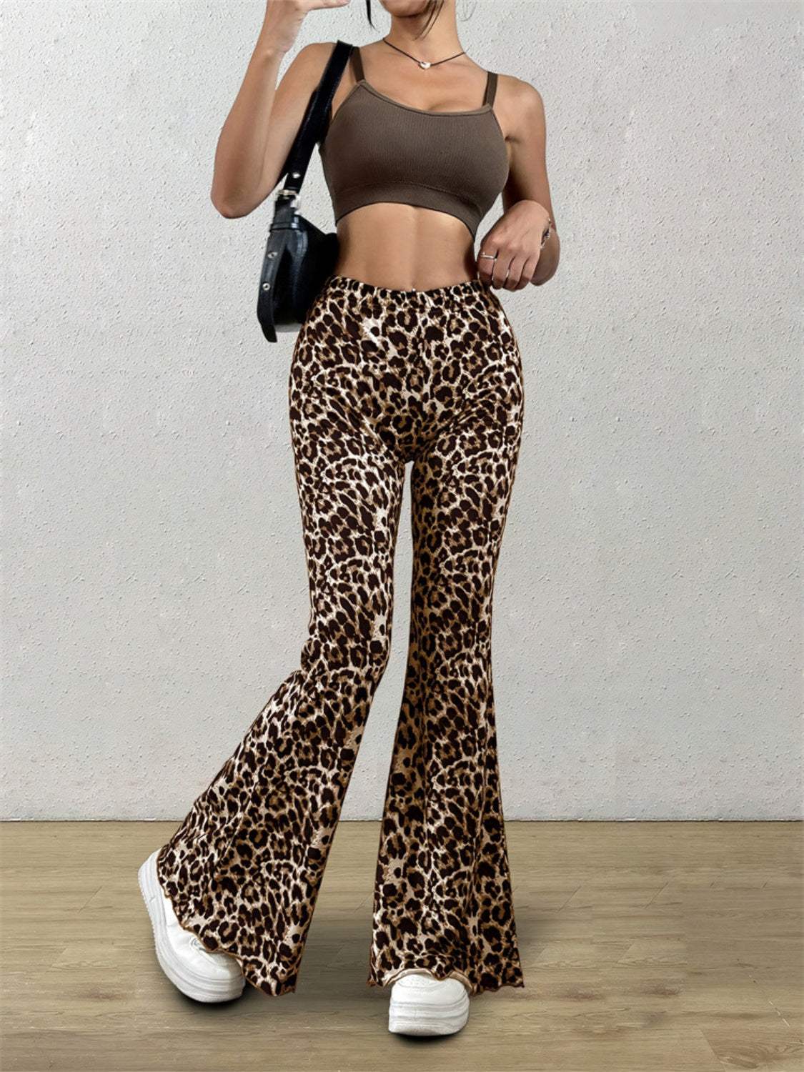 Leopard Flare Pants - Trendsi - Flyclothing LLC