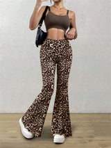Leopard Flare Pants - Trendsi - Flyclothing LLC