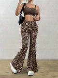 Leopard Flare Pants - Trendsi - Flyclothing LLC