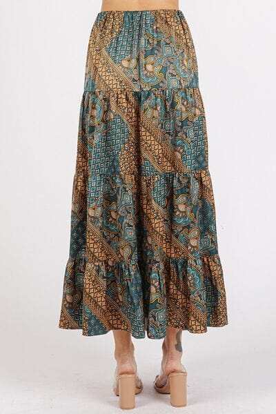 Mittoshop Paisley Patchwork Print Satin Maxi Skirt - Trendsi - Flyclothing LLC