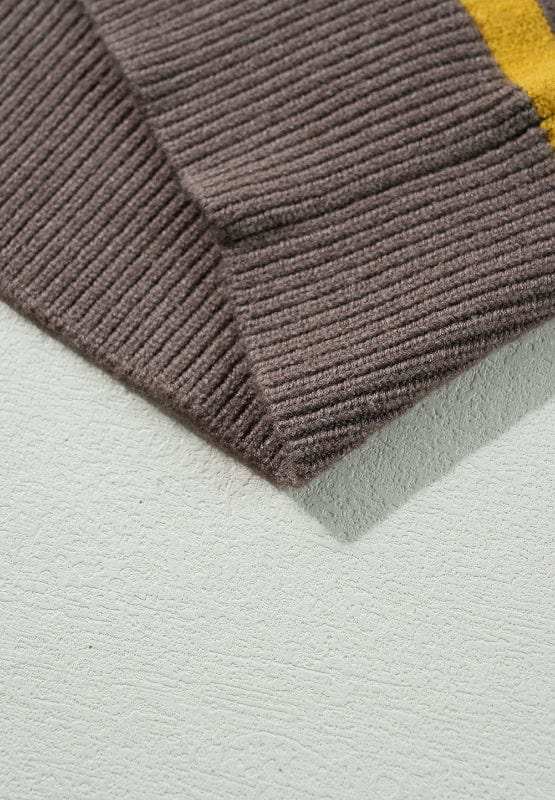 Flower Stripe Round Neck Long Sleeve Sweater - Trendsi - Flyclothing LLC