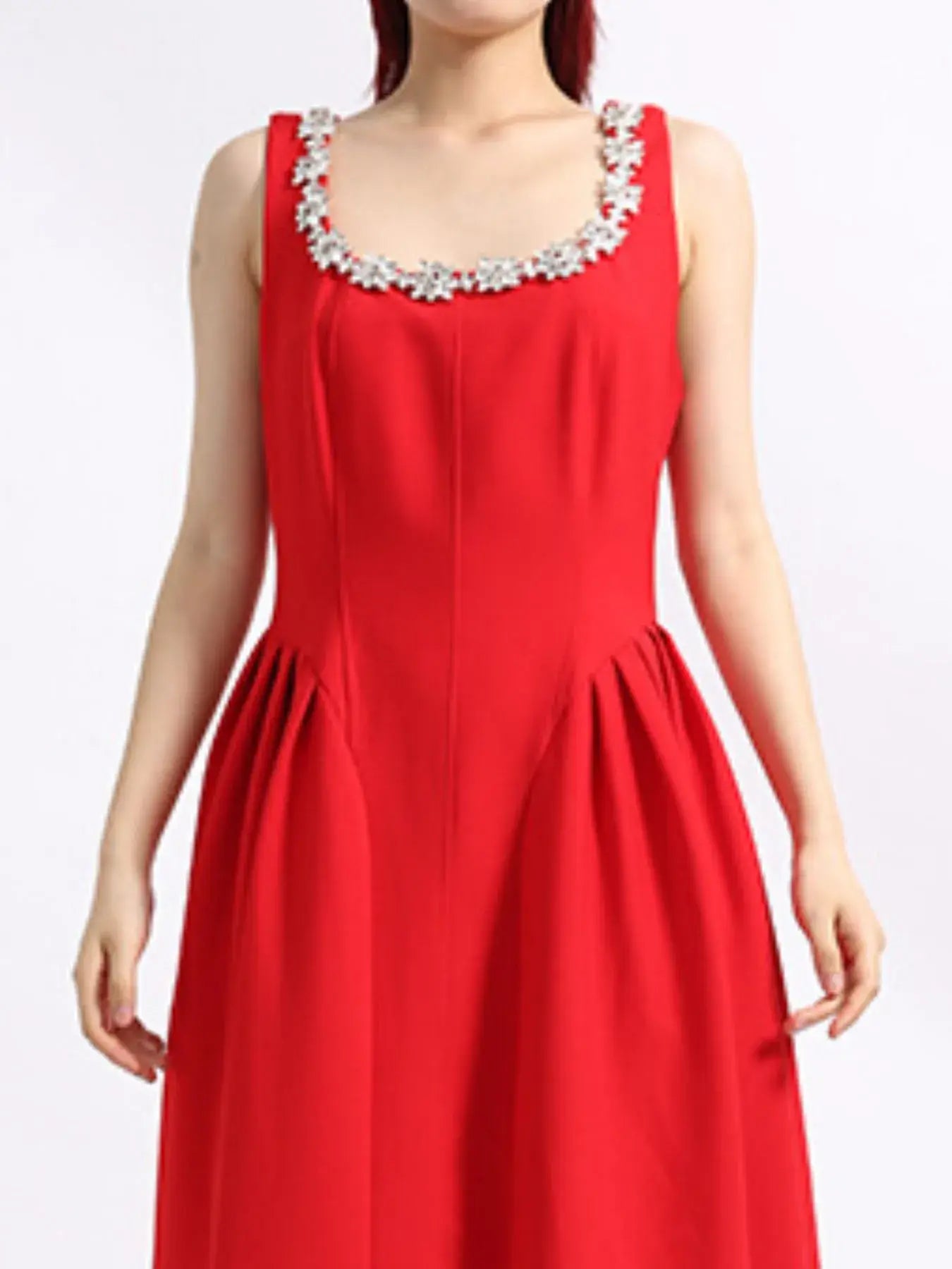 Flower Scoop Neck Sleeveless Dress - Trendsi - Flyclothing LLC