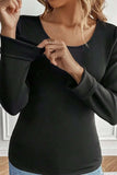 Round Neck Long Sleeve Top - Trendsi - Flyclothing LLC