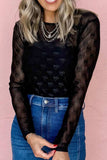 Bow Round Neck Long Sleeve Top - Trendsi - Flyclothing LLC