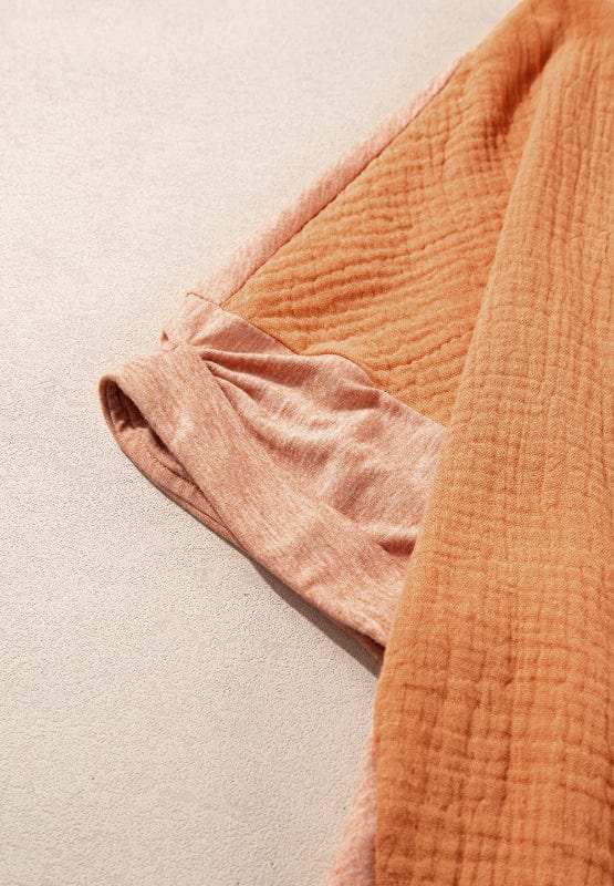 Stud Heart Patch Round Neck Short Sleeve T-Shirt - Trendsi - Flyclothing LLC