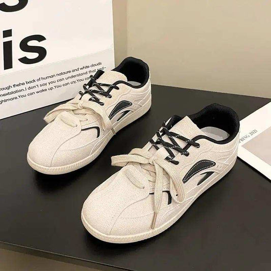 Contrast Flat Sneakers - Trendsi - Flyclothing LLC