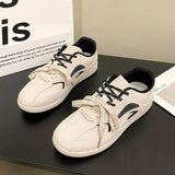 Contrast Flat Sneakers - Trendsi