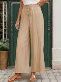 Frill Wide Leg Pants - Trendsi