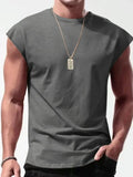 Men's Full Size Round Neck Cap Sleeve Tank Plus Size - Trendsi