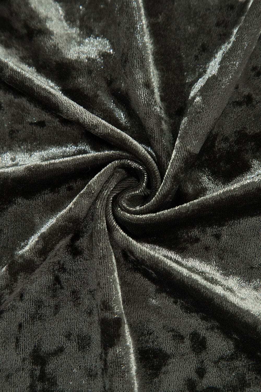 Notched Long Sleeve Mini Dress with Pockets - Trendsi - Flyclothing LLC