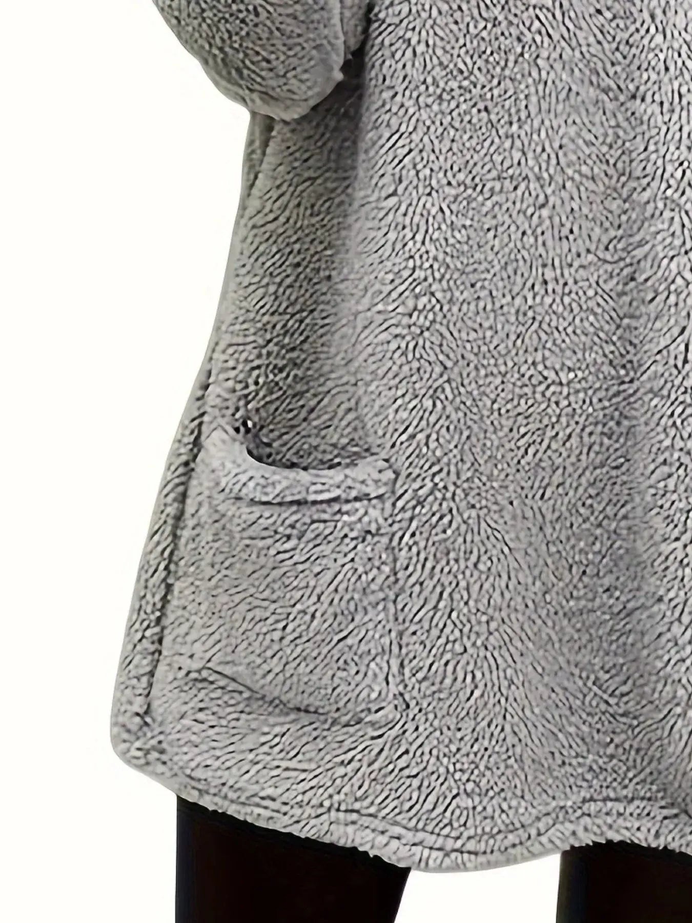 Fleece Long Sleeve Sweatshirt - Trendsi - Flyclothing LLC