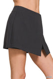 Zenana Wrap Front Skort - Trendsi