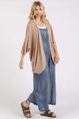 Mittoshop Open Front Batwing Sleeve Cardigan - Trendsi - Flyclothing LLC