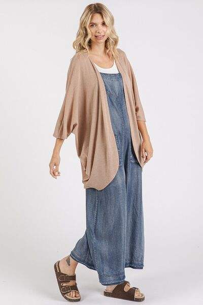 Mittoshop Open Front Batwing Sleeve Cardigan - Trendsi - Flyclothing LLC