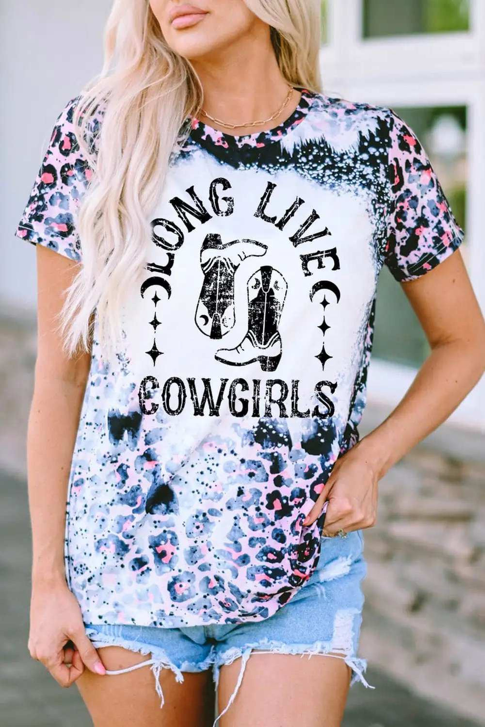 Graphic Round Neck Short Sleeve T-Shirt - Trendsi - Flyclothing LLC