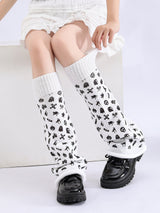 Women Girls Neon Halloween Print Knit Flared Leg Warmers Slouch Socks For Party Clubwear - My Store - Flyclothing LLC