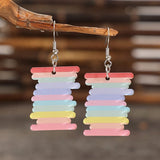 Acrylic Rainbow Dangle Earrings - Trendsi