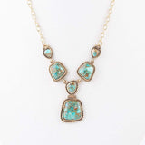Earth and Sky Blue Turquoise Golden Necklace - Barse Jewelry - Flyclothing LLC