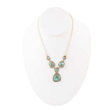 Earth and Sky Blue Turquoise Golden Necklace - Barse Jewelry - Flyclothing LLC