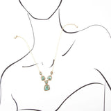 Earth and Sky Blue Turquoise Golden Necklace - Barse Jewelry - Flyclothing LLC