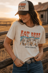 Eat Beef Support Ranchers Graphic Tee