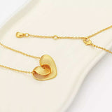 18K Gold-Plated Heart Pendant Necklace - Trendsi - Flyclothing LLC