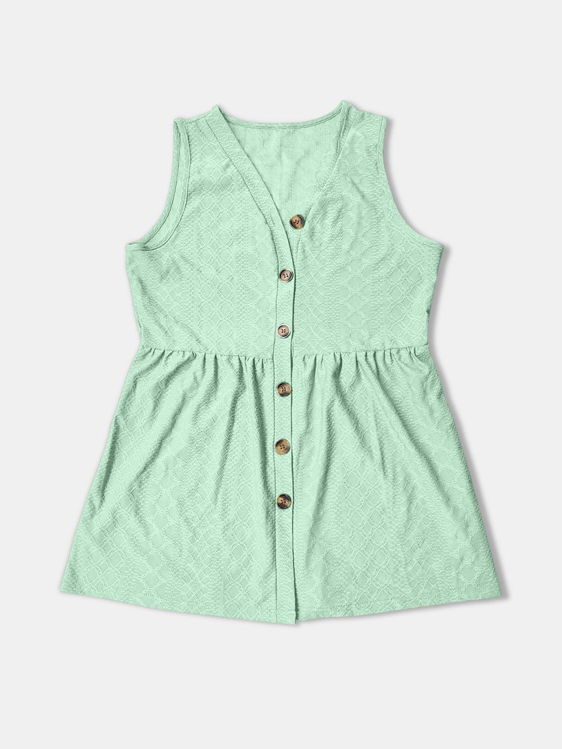 Button Up V-Neck Tank - Trendsi
