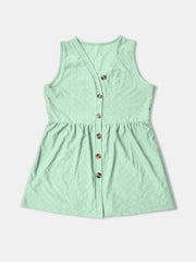 Button Up V-Neck Tank - Trendsi