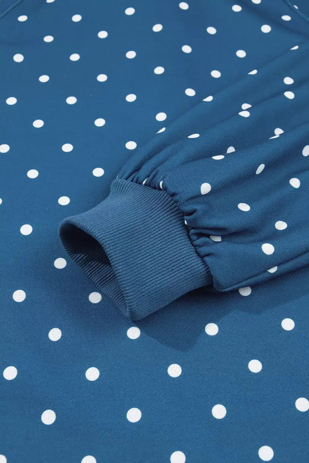 Polka Dot Snap-Button Sweatshirt - Trendsi - Flyclothing LLC
