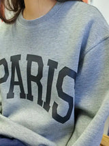 Basic Bae PARIS Round Neck Long Sleeve Air Scuba Sweatshirt - ShopBasicbae - Flyclothing LLC
