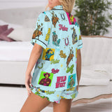 Baha Ranch The Last Roundup Western Rodeo Satin Pajama Set