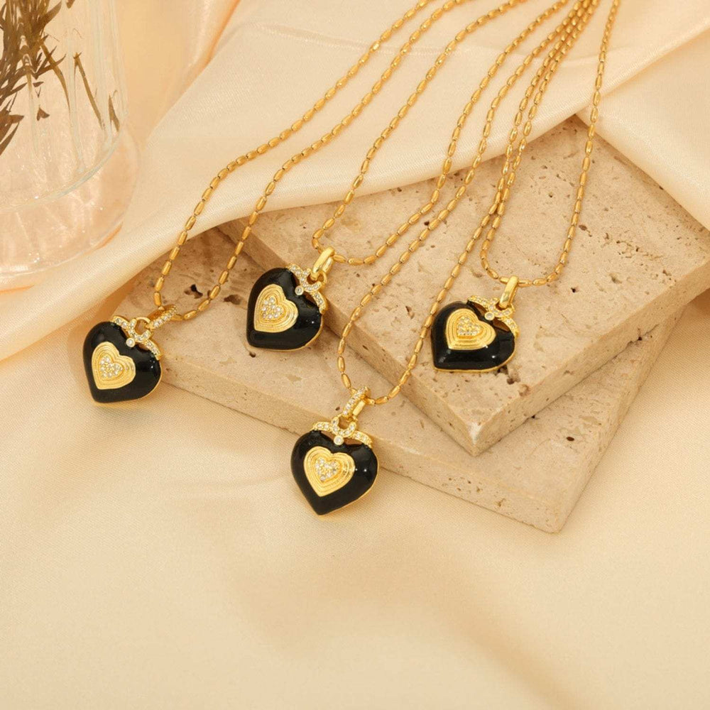 Titanium Steel Heart Shape Necklace - Trendsi - Flyclothing LLC
