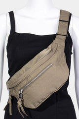 Fame Multi Pocket Nylon Crossbody Bag - Trendsi