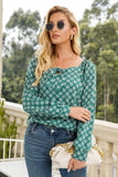 Floral Tied Printed Long Sleeve Blouse - Trendsi