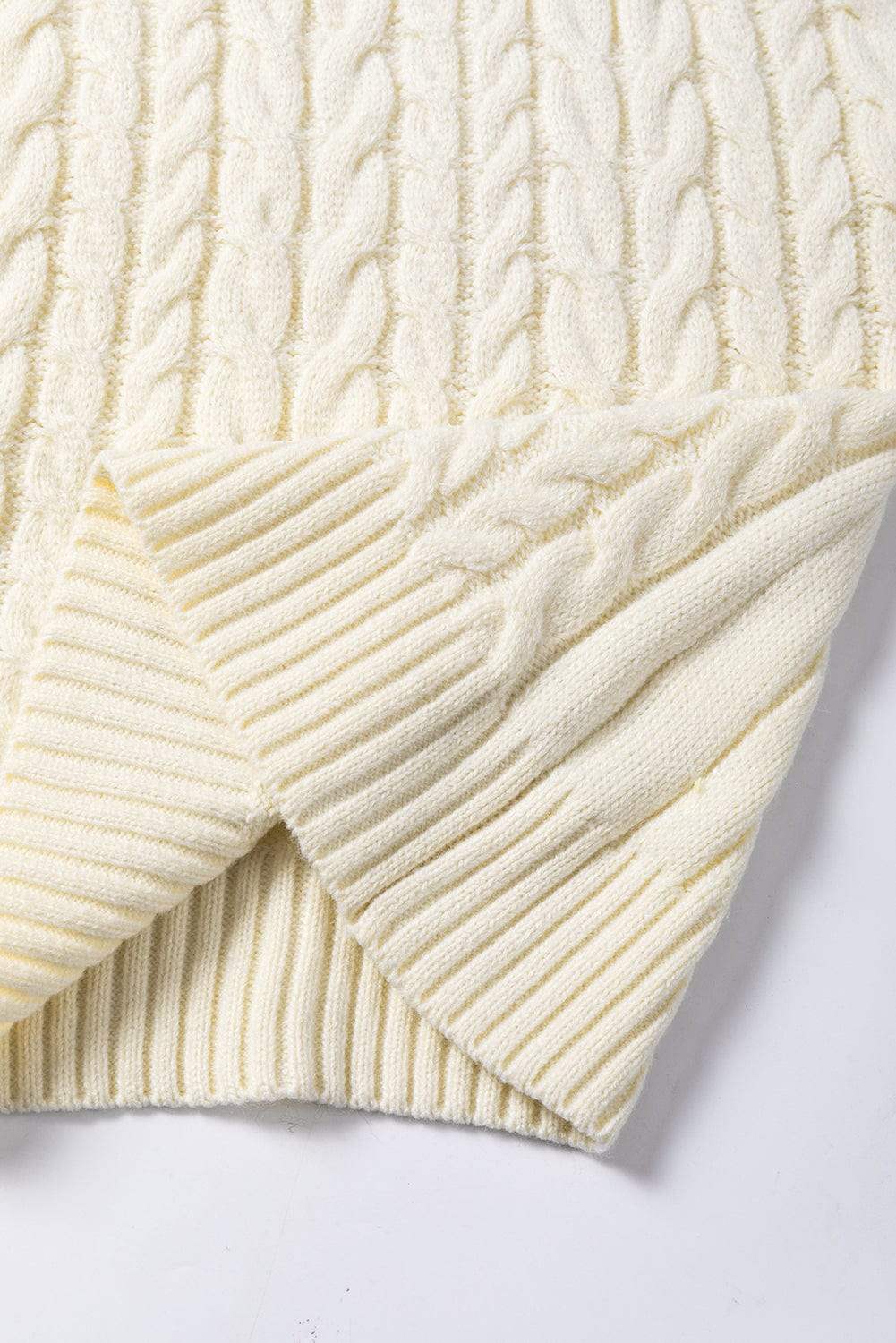 Cable Knit Turtleneck Sweater Vest - Trendsi - Flyclothing LLC