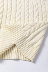 Cable Knit Turtleneck Sweater Vest - Trendsi - Flyclothing LLC