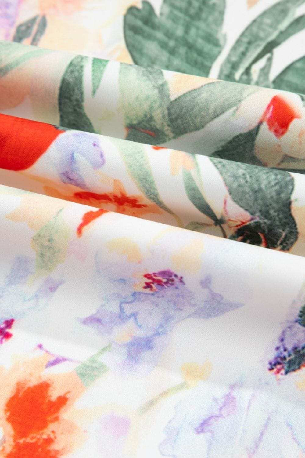 Floral Double Ruffle Sleeve V Neck Mini Dress - Trendsi - Flyclothing LLC