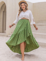 Plus Size High-Low Skirt - Trendsi - Flyclothing LLC