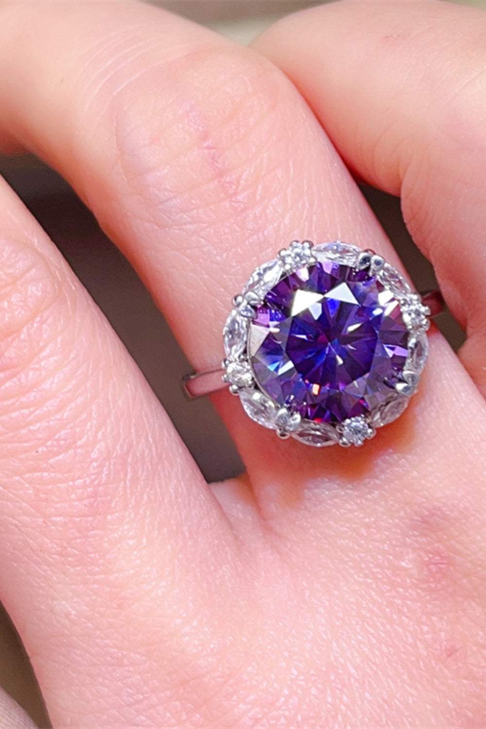 5 Carat Moissanite 925 Sterling Silver Ring - Trendsi - Flyclothing LLC